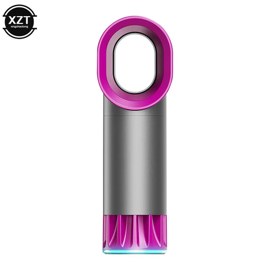 Ultra Quiet Portable Bladeless Mini Handheld Fan - USB Rechargeable Air Cooler for Desk & Travel