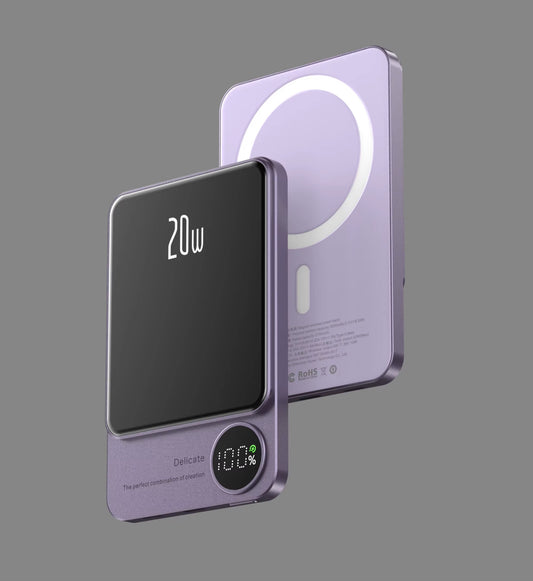 Portable 10000Mah Magnetic Wireless Power Bank Metal PD 20W Fast Charging External Battery for Macsafe Iphone Samsung Powerbank