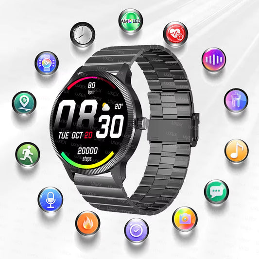 Upgrade Your Style: 2025 New AMOLED Smartwatch for Men - 1.3” HD Display, Health Tracker, Custom Photos & Games - Perfect Today’s Gift!