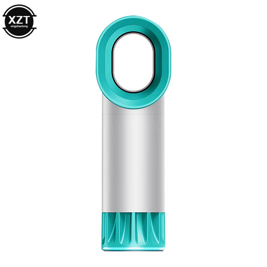 Ultra Quiet Portable Bladeless Mini Handheld Fan - USB Rechargeable Air Cooler for Desk & Travel